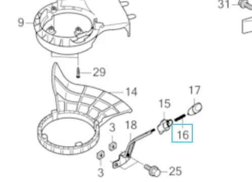 ressort de levier mulching hrn536 76265-VR8-N00